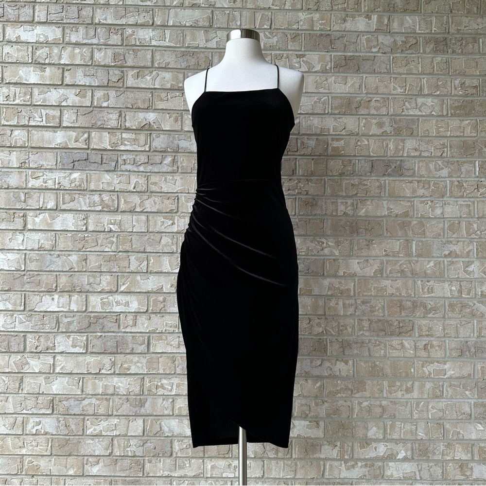 Aqua Long Velvet Dress Size M 🌸 - Picture 2 of 8